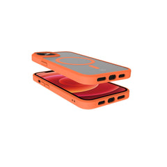 MAGMATT - Cover morbida trasparente con bordi effetto opaco compatibile con la tecnologia Magsafe per Apple iPhone 14