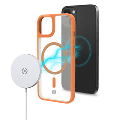 MAGMATT - Cover morbida trasparente con bordi effetto opaco compatibile con la tecnologia Magsafe per Apple iPhone 14 Plus