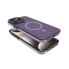 MAGSUIT - Cover semi trasparente in materiale PC compatibile con la tecnologia Magsafe texture ruvida compatibile con  Apple iPhone 16 Pro Max [IPHONE 16 CASES]