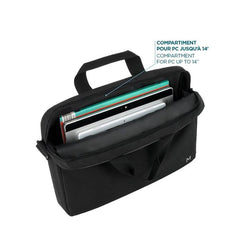 Borsa Essential con apertura dall'alto 11-14'' - Nera e grigia - 8 Litri