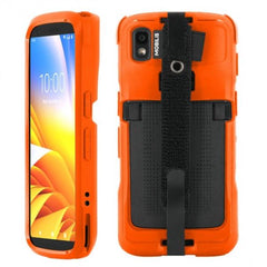 Custodia protettiva rugged per Zebra TC22 / TC27 con cinturino da mano – PROTECH – Arancione