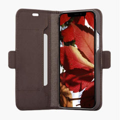 Milano - Custodia in pelle Saffiano per iPhone12/12 Pro - Marrone