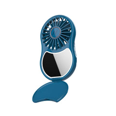 MUITOMAS- Ventolina con specchio e luce led blu ottanio
