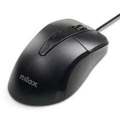 NILOX TECH - Mouse ottico, connessione USB-A, 1000DPI, 2 tasti, lunghezza cavo 1.3 mt