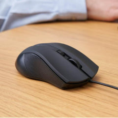 NILOX TECH - Mouse ottico, connessione USB-A, 1600DPI, 2 tasti, lunghezza cavo 1.3 mt