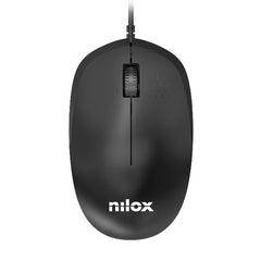 NILOX TECH - Mouse ottico, connessione USB-A, 1200DPI, 3 tasti, lunghezza cavo 1.5 mt