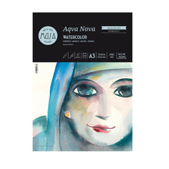 AQVA NOVA - ACQUERELLO BLOCCO 12 FG. 300 GR. FINE - CM.14,8X21 (A5)