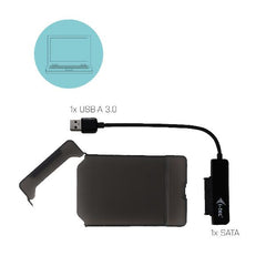 Box Esterno USB 3.0 per 2.5" SATA HDD/SSD - nero