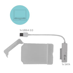 Box esterno USB 3.0 per HDD 2.5” SATA - Bianco