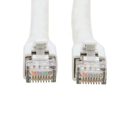 Tripplite cavo Ethernet S/FTP schermato certificato Cat8 25G/40G (RJ45 M/M), PoE, bianco, 0,91 m - N272-003-WH