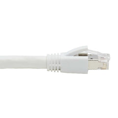 Tripplite cavo Ethernet S/FTP schermato certificato Cat8 25G/40G (RJ45 M/M), PoE, bianco, 7,62 m - N272-025-WH