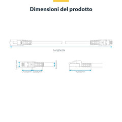 Cavo Ethernet CAT8 bianco da 10m, RJ45 Snagless, 25G/40G, 2000MHz, 100W PoE++, S/FTP, cavo lan in rame puro 26AWG, LSZH, cavo patch di rete schermato con rilievi di trazione, testa