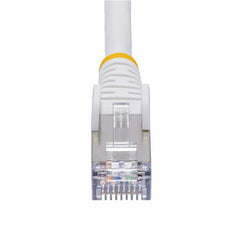 Cavo Ethernet CAT8 bianco da 2m, RJ45 Snagless, 25G/40G, 2000MHz, 100W PoE++, S/FTP, cavo lan in rame puro 26AWG, LSZH, cavo patch di rete schermato con rilievi di trazione, testat