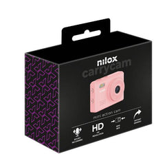 NILOX - Mini Action Cam portachiavi modello Retrò, registra video e audio, scatta foto, dotata di cinque filtri selezionabili, risoluzione HD, cavo Type-C, ricaricabile