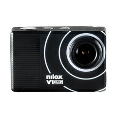 NILOX - Action Cam V1 FLIP con sportellino richiudibile con display, lente da 170°, stabilizzazione elettronica, sequenze video fluide fino a 5K30