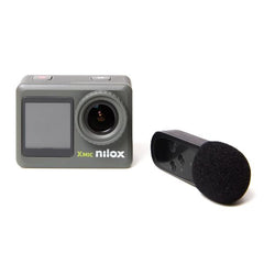NILOX - Action Cam XMIC con microfono wireless, risoluzione fino a 5K, doppio display da 2" a colori, connettività e archiviazione WIFI, accessori in confezione