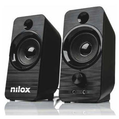 NILOX TECH - Altoparlante con connessione USB con microfono, potenza audio 3 watt x 2, funzioni AUX IN, jack cuffie / MIC, controllo volume.