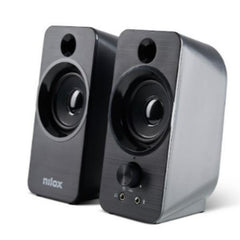 NILOX TECH - Altoparlante con connessione USB con microfono, potenza audio 3 watt x 2, funzioni AUX IN, jack cuffie / MIC, controllo volume.