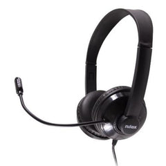 NILOX TECH - Cuffia con connessione porta USB, regolazione del suono, modalità mute dell'altoparlante e del microfono