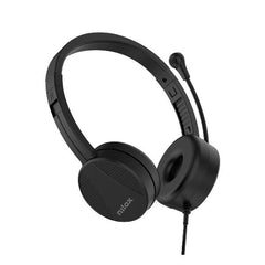 NILOX TECH - Cuffia con connessione USB, microfono rotante, controllo volume, cuscinetti morbidi, lunghezza cavo 1.8 mt