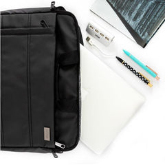 NILOX TECH - Borsa per Notebook/Laptop 15.6", 3 ampi scomparti, cerniera rinforzata, manico e tracolla, nastro per trolley
