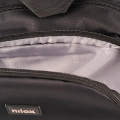 NILOX TECH - Zaino per Notebook/Laptop 15.6", spallacci imbottiti e regolabili, cerniera in metallo, 2 ampi scomparti e scomparti esterni