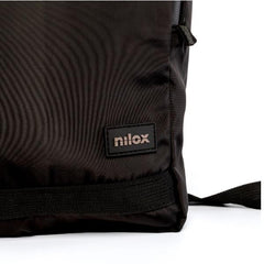 NILOX TECH - Zaino per Notebook/Laptop 15.6", spallacci imbottiti e regolabili, cerniera in metallo, 2 ampi scomparti e scomparti esterni