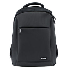 NILOX TECH - Zaino Business per Notebook/Laptop 15,6", presa USB sullo zaino, schienale rinforzato, spallacci imbottiti e regolabili, cerniera in metallo, 5 ampi scomparti