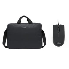 NILOX TECH - Borsa per Notebook/Laptop fino a 15,6”, imbottita, manico e tracolla + Mouse USB 1000 DPI, 3 tasti, lunghezza cavo 1.2 mt