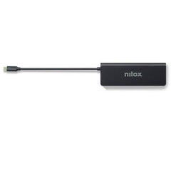 NILOX TECH - Docking station con porta USB-C, 8in1, HDMI 4K, 3 porte USB 3.2, lettore memorie, tecnologia Power Delivery, RJ45, potenza massima 100 Watt
