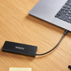 NILOX TECH - Docking station con porta USB-C, 8in1, HDMI 4K, 3 porte USB 3.2, lettore memorie, tecnologia Power Delivery, RJ45, potenza massima 100 Watt