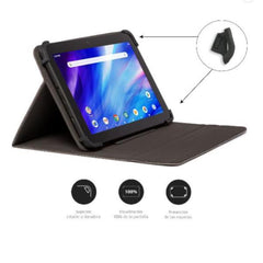 NILOX TECH - Custodia universale a libro per Tablet da 9.7" a 10.5" dimensione display, sistema di chiusura con lembo magnetico, 3 angoli di inclinazione