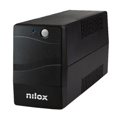 NILOX TECH - UPS Premium Line INTERACTIVE 1200VA, connessione USB, 2 Prese d’uscita protette da blackout, Stabilizzazione Tensione tramite AVR, capacità batteria 7Ah