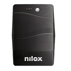 NILOX TECH - UPS Premium Line INTERACTIVE 2000VA, connessione USB, 4 Prese d’uscita protette da blackout e 2 da sovratensioni, stabilizzazione tensione tramite AVR, batteria 9Ah