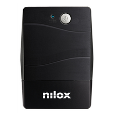 NILOX TECH - UPS Premium Line INTERACTIVE 600VA, connessione USB, 2 Prese d’uscita protette da blackout, stabilizzazione Tensione tramite AVR, capacità batteria 5Ah