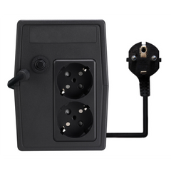 NILOX TECH - UPS Premium Line INTERACTIVE 600VA, connessione USB, 2 Prese d’uscita protette da blackout, stabilizzazione Tensione tramite AVR, capacità batteria 5Ah