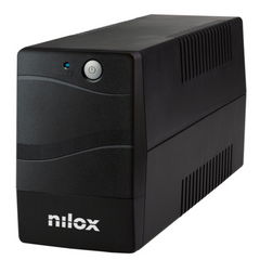 NILOX TECH - UPS Premium Line INTERACTIVE 800VA, connessione USB, 2 Prese d’uscita protette da blackout, stabilizzazione Tensione tramite AVR, capacità batteria 5Ah