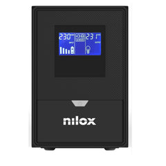 NILOX TECH - UPS Premium Line INTERACTIVE PURE SINEWAVE 1500VA, capacità batteria 9Ah, 2 prese Schuko protette da blackout, regolazione automatica della tensione AVR