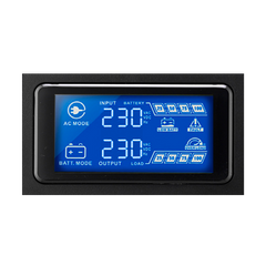 NILOX TECH - UPS Premium Line INTERACTIVE PURE SINEWAVE 3000VA, capacità batteria 9Ah, 2 prese Schuko protette da blackout, regolazione automatica della tensione AVR, display LCD