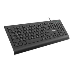 NILOX TECH - Tastiera con connessione USB-A, lunghezza cavo 1.5 mt, 105 tasti, 12 multimediali, layout italiano, tasti con trattamento laser anti usura