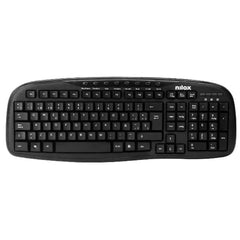 NILOX TECH - Tastiera con connessione USB-A, 105 tasti, 12 tasti multimediali, lunghezza cavo 1.5 mt, layout italiano