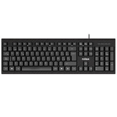 NILOX TECH - Kit Tastiera, connessione USB-A, lunghezza cavo 1.5 mt + Mouse ottico, 1200DPI, connessione USB-A, lunghezza cavo 1.5 mt, 3 tasti