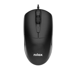 NILOX TECH - Kit Tastiera, connessione USB-A, lunghezza cavo 1.5 mt + Mouse ottico, 1200DPI, connessione USB-A, lunghezza cavo 1.5 mt, 3 tasti
