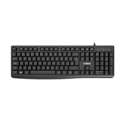 NILOX TECH - Kit Tastiera, connessione USB-A, lunghezza cavo 1.5 mt + Mouse ottico, 1200DPI, connessione USB-A, lunghezza cavo 1.5 mt, 3 tasti