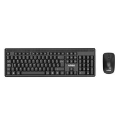 NILOX TECH - Kit Tastiera connessione wireless, 105 tasti, layout italiano + Mouse 1600DPI, connessione wireless 2.4 Ghz, 3 tasti