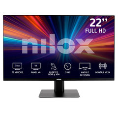 NILOX TECH - Monitor 22" 75Hz/FHD/VA/HDMI/VGA/5ms