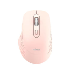 NILOX TECH - Mouse ottico, connessione wireless DUAL (Dongle 2.4 Ghz e wireless), 1600DPI, 6 pulsanti, ergonomico, funziona con pile AA(non incluse)