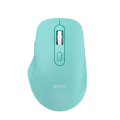 NILOX TECH - Mouse ottico, connessione wireless DUAL (Dongle 2.4 Ghz e wireless), 1600DPI, 6 pulsanti, ergonomico, funziona con pile AA(non incluse)