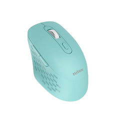 NILOX TECH - Mouse ottico, connessione wireless DUAL (Dongle 2.4 Ghz e wireless), 1600DPI, 6 pulsanti, ergonomico, funziona con pile AA(non incluse)