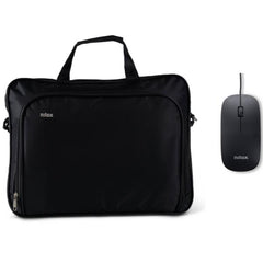 NILOX TECH - Borsa per Notebook/Laptop fino a 15.6", manico e tracolla, cerniera in metallo + Mouse ottico USB 1200 DPI, lunghezza cavo 1.2 mt, 3 tasti
